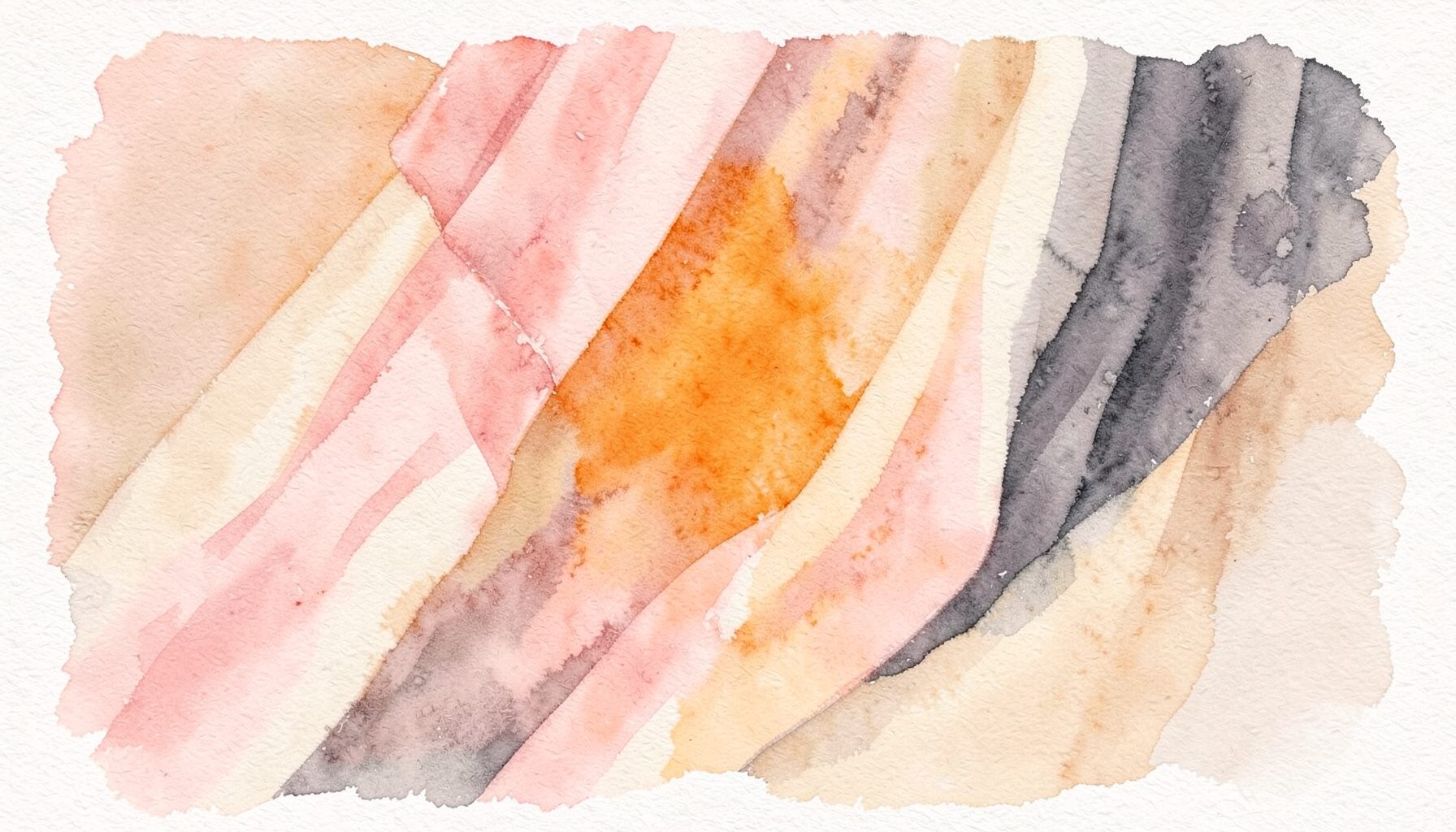 A soft watercolour painting of flowing fabric in blush pink, cream, and charcoal grey, with gentle brushstrokes suggesting draped garments against a warm neutral background.